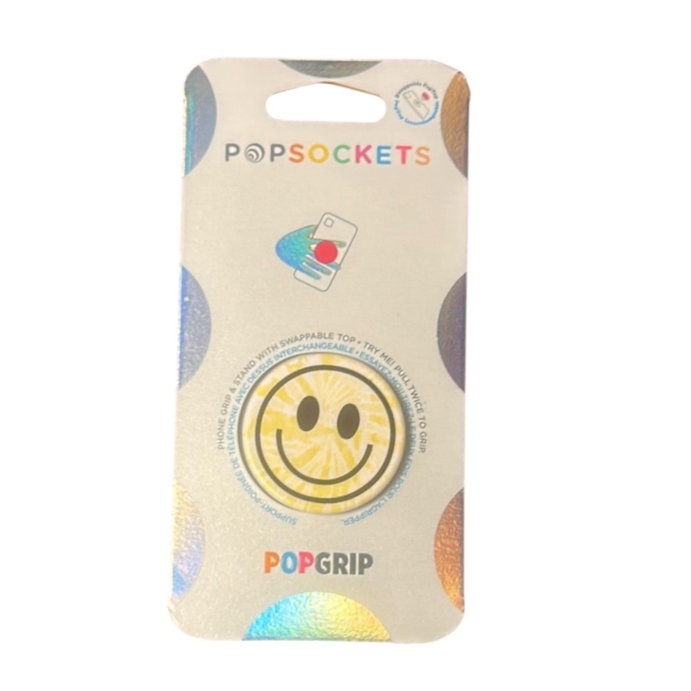 PopSocket Yellow Smiley Face Phone Cover
